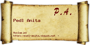 Pedl Anita névjegykártya